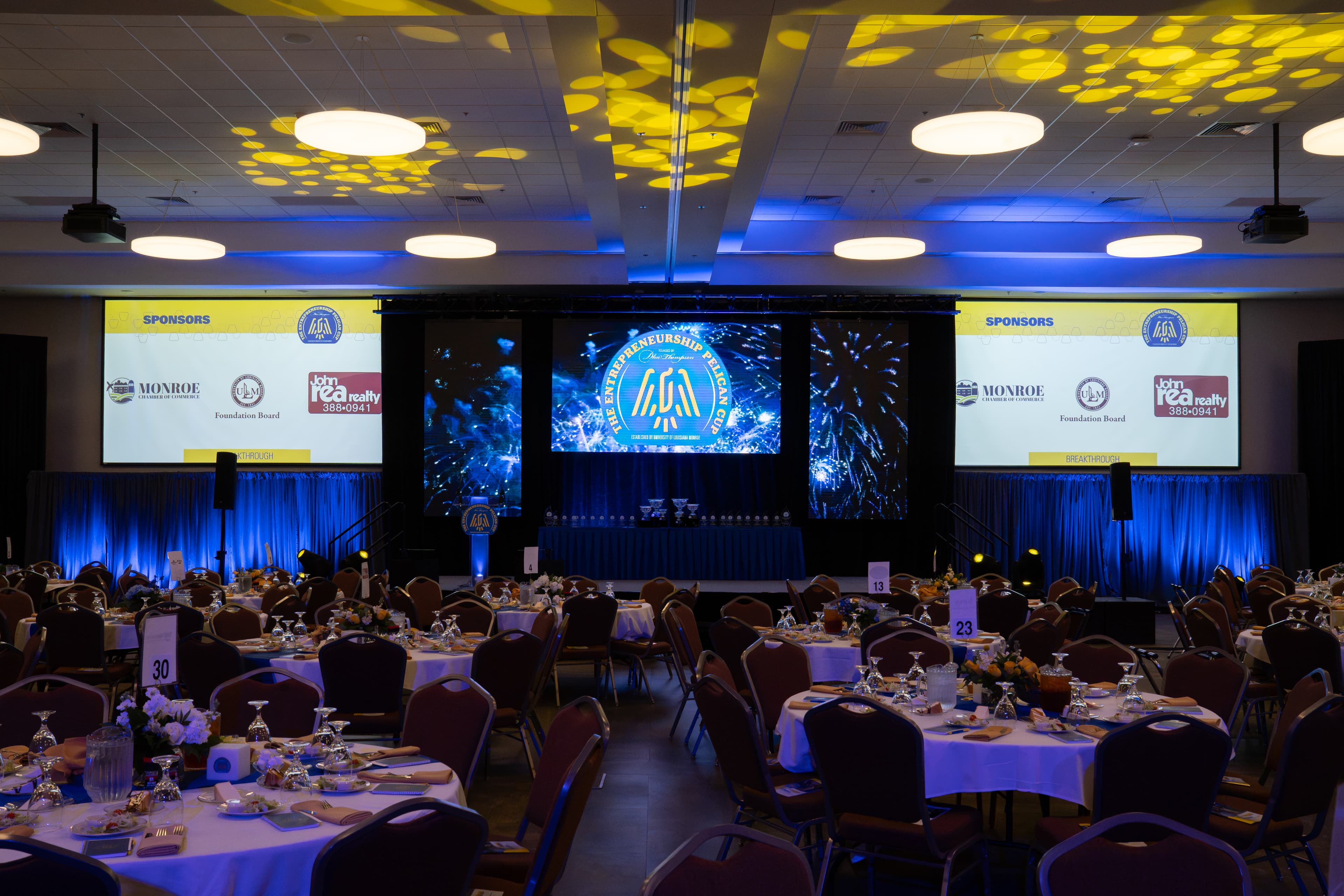 The stage at the 2026 Entrepreneurship Pelican Cup in Louisiana.